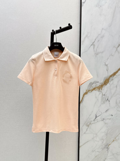 26ss Embroidered Collar Polo T-Shirt