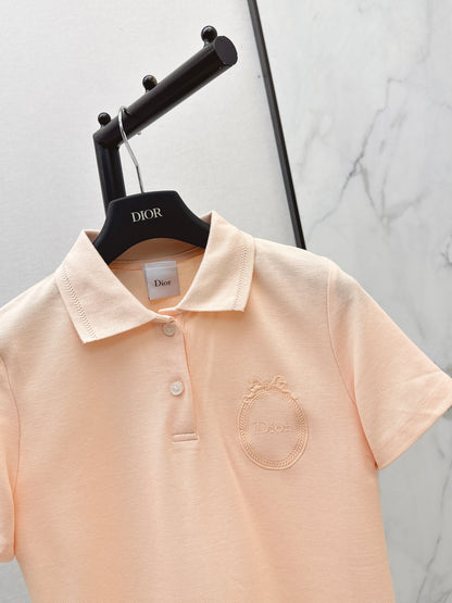 26ss Embroidered Collar Polo T-Shirt