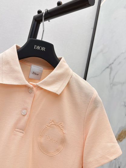 26ss Embroidered Collar Polo T-Shirt