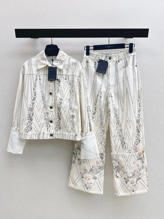 26ss Printed Denim Jacket/Jeans