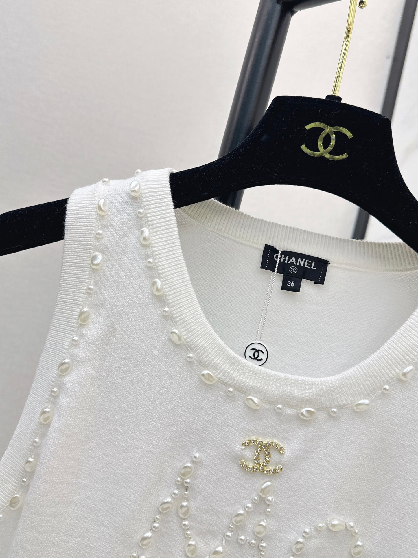 26ss Beaded Embellished Knit Vest