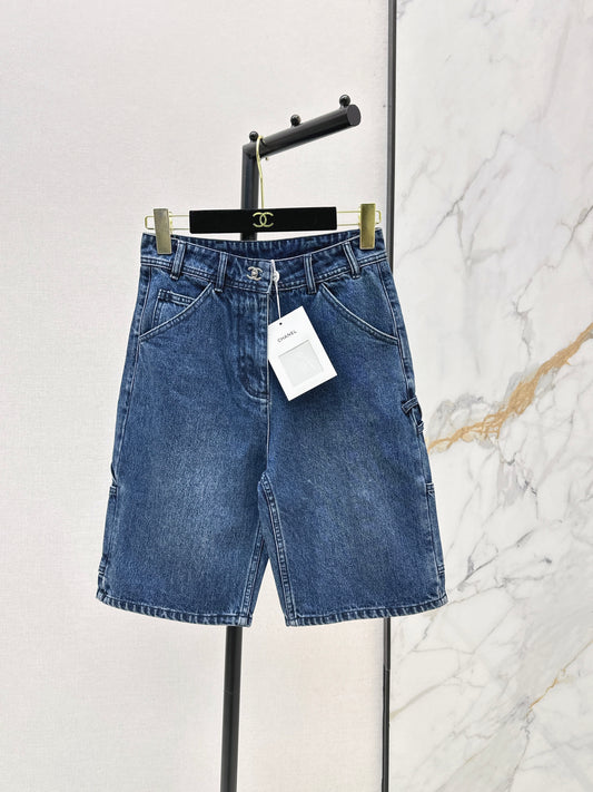 26ss Backpack Buckle Straight-Leg Denim Mid-Length Shorts