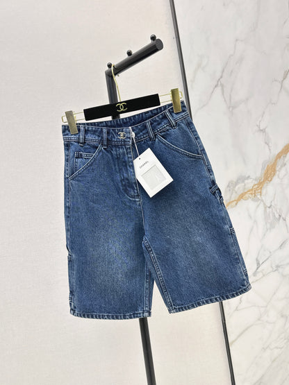 26ss Backpack Buckle Straight-Leg Denim Mid-Length Shorts