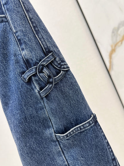 26ss Backpack Buckle Straight-Leg Denim Mid-Length Shorts