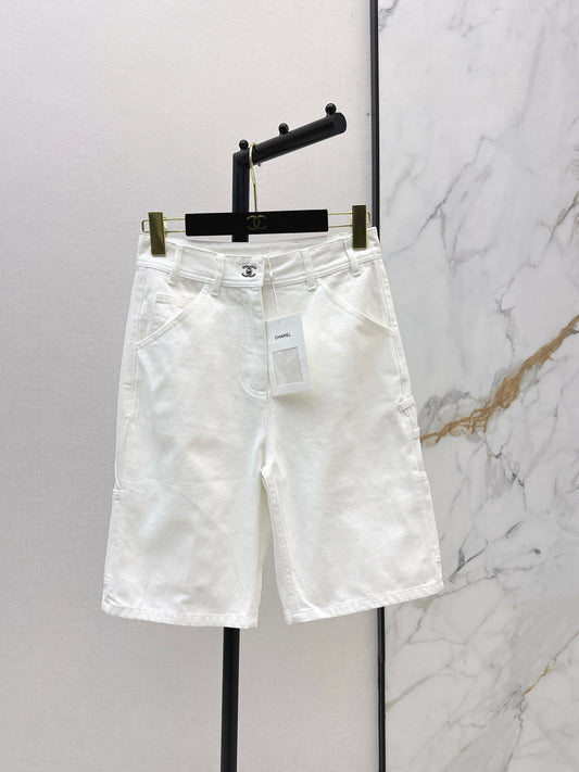 26ss Backpack Buckle Straight-Leg Denim Mid-Length Shorts