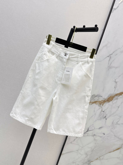 26ss Backpack Buckle Straight-Leg Denim Mid-Length Shorts
