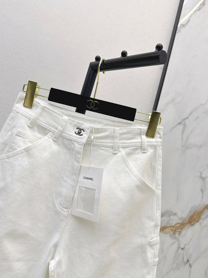 26ss Backpack Buckle Straight-Leg Denim Mid-Length Shorts