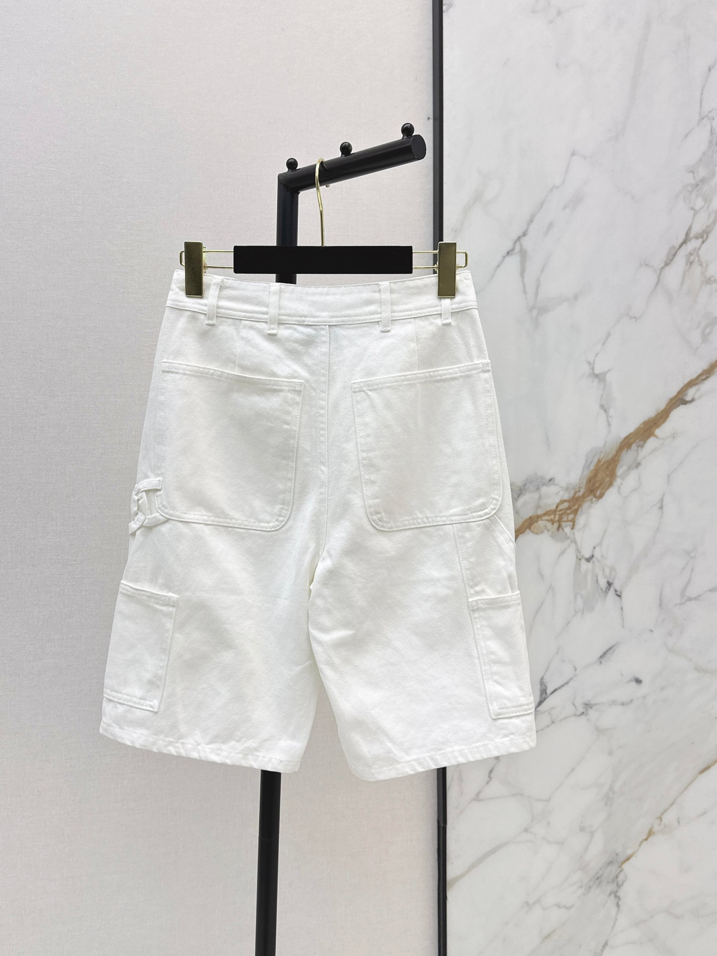 26ss Backpack Buckle Straight-Leg Denim Mid-Length Shorts