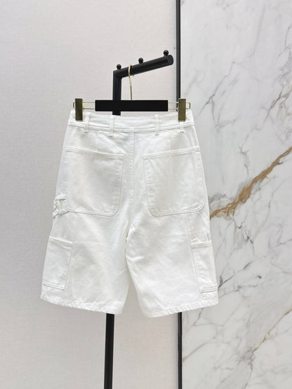 26ss Backpack Buckle Straight-Leg Denim Mid-Length Shorts