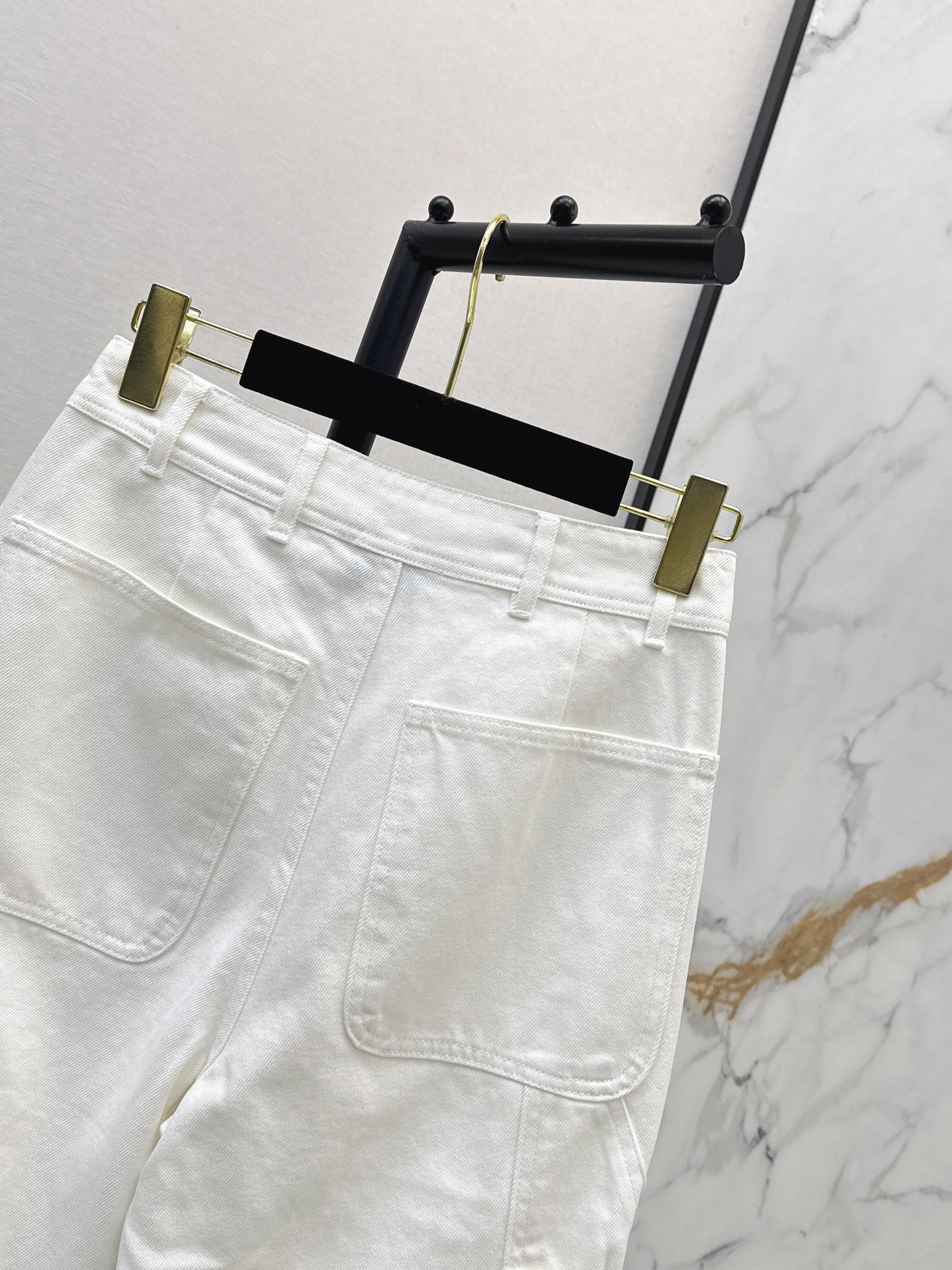 26ss Backpack Buckle Straight-Leg Denim Mid-Length Shorts