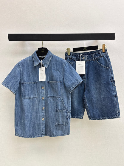 26ss Denim Short-Sleeve Shirt