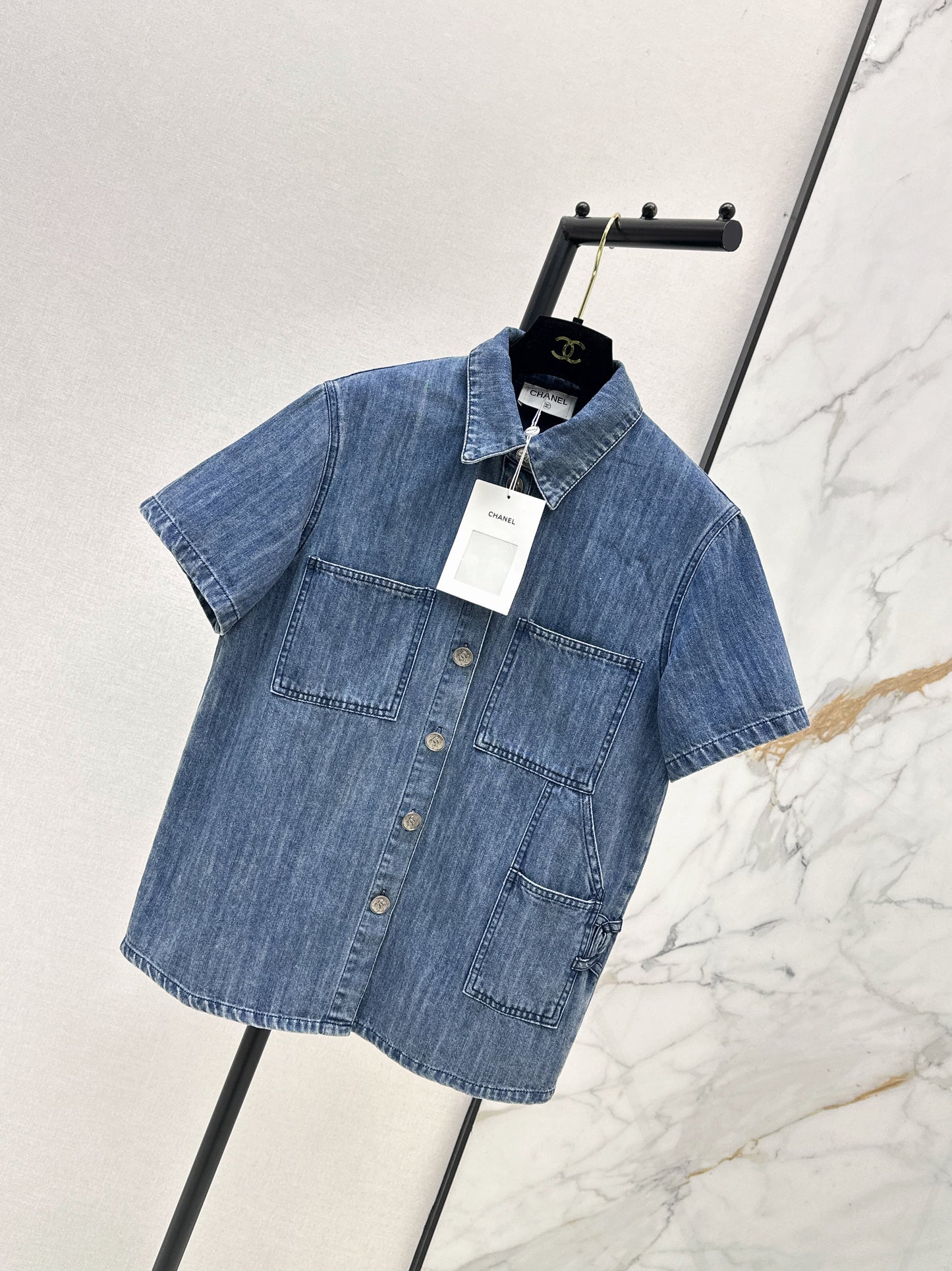 26ss Denim Short-Sleeve Shirt