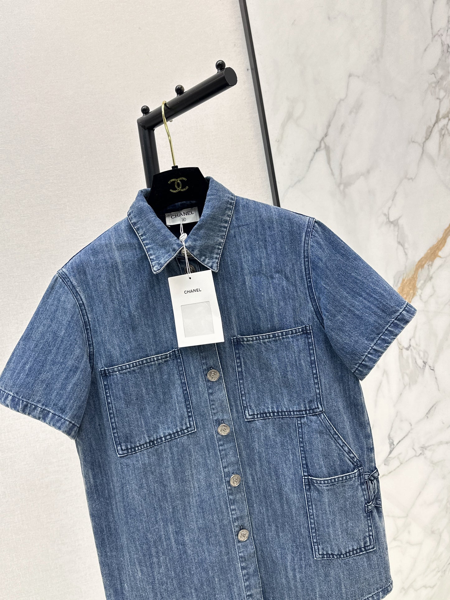 26ss Denim Short-Sleeve Shirt