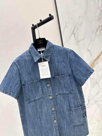 26ss Denim Short-Sleeve Shirt