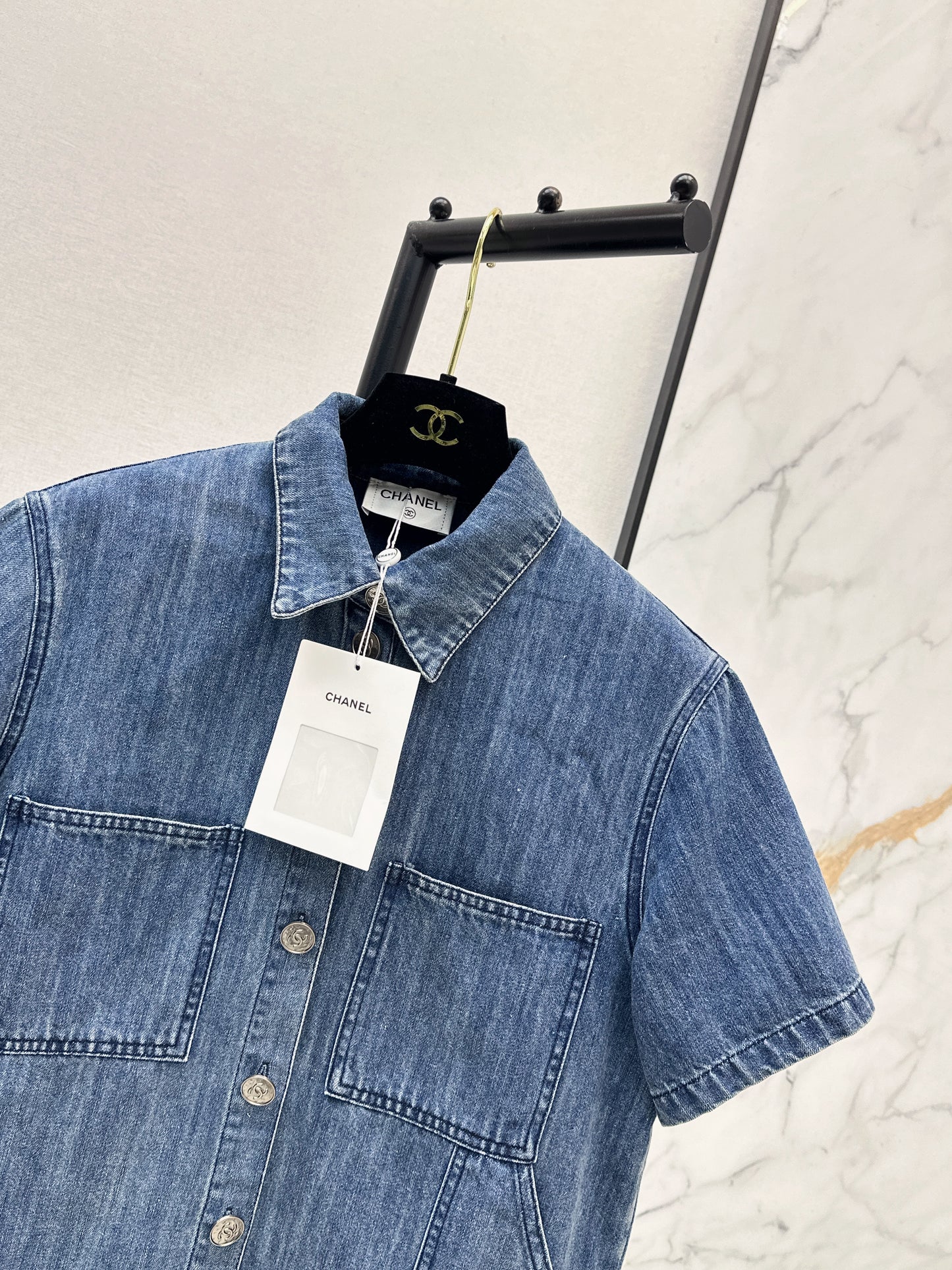 26ss Denim Short-Sleeve Shirt