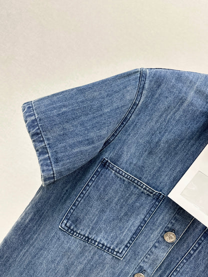 26ss Denim Short-Sleeve Shirt