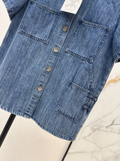 26ss Denim Short-Sleeve Shirt