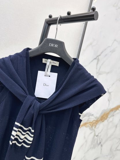 26ss Navy-style temperament faux layered vest