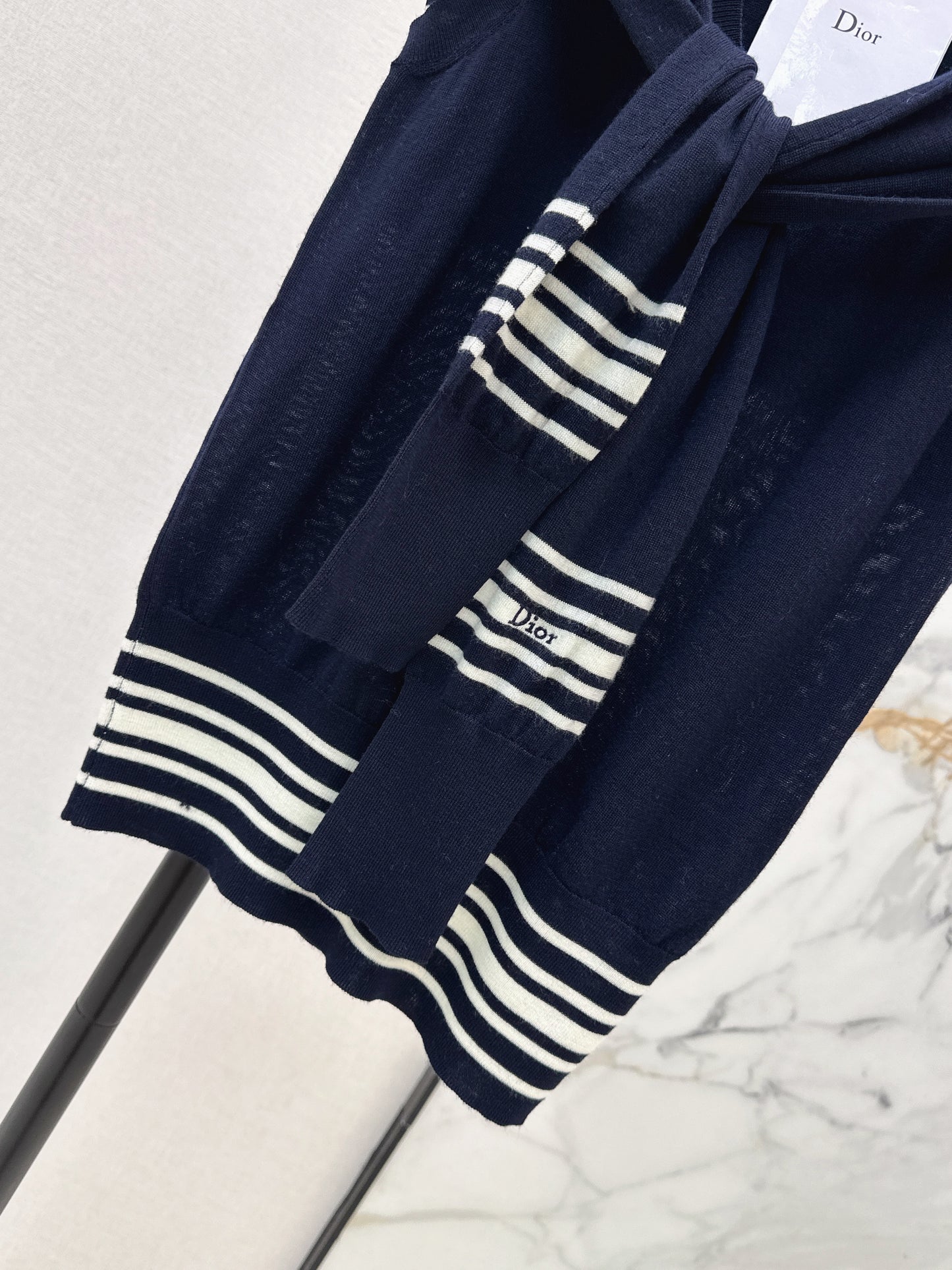 26ss Navy-style temperament faux layered vest