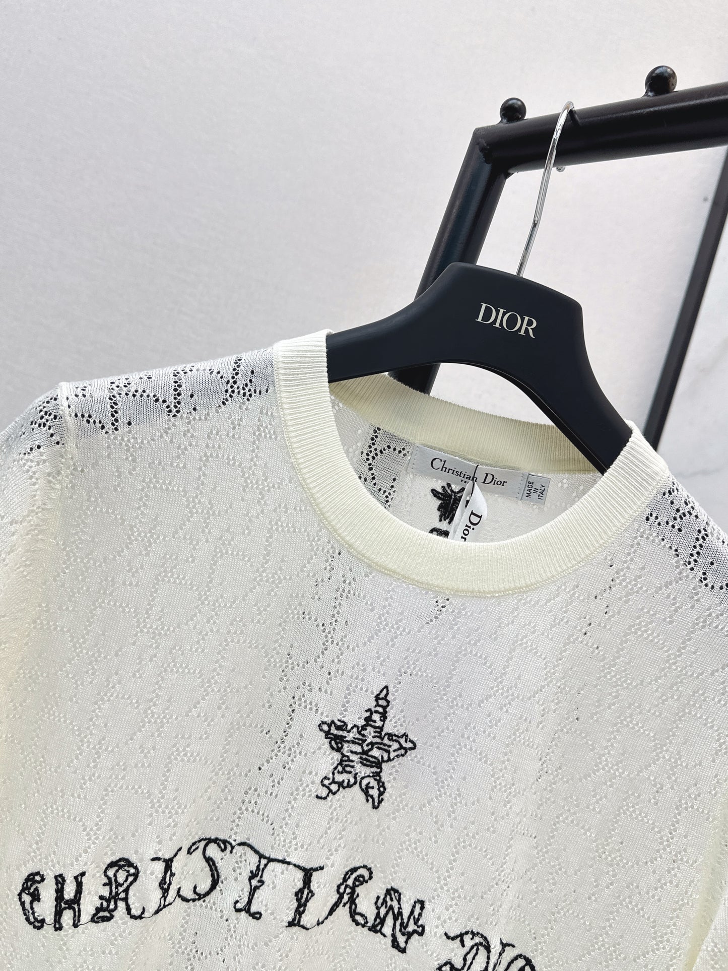26ss Short-sleeved jacquard knit T-shirt