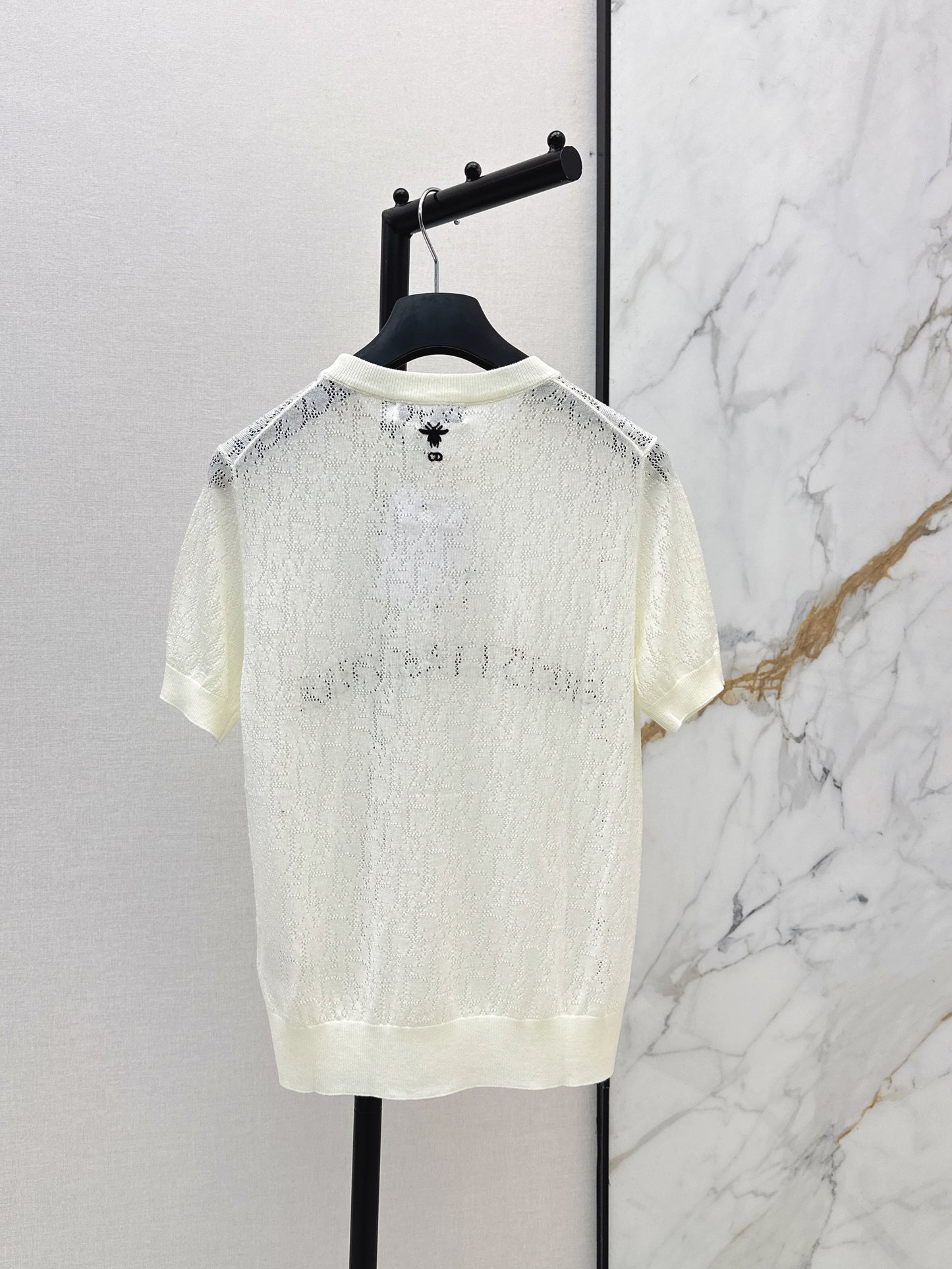 26ss Short-sleeved jacquard knit T-shirt