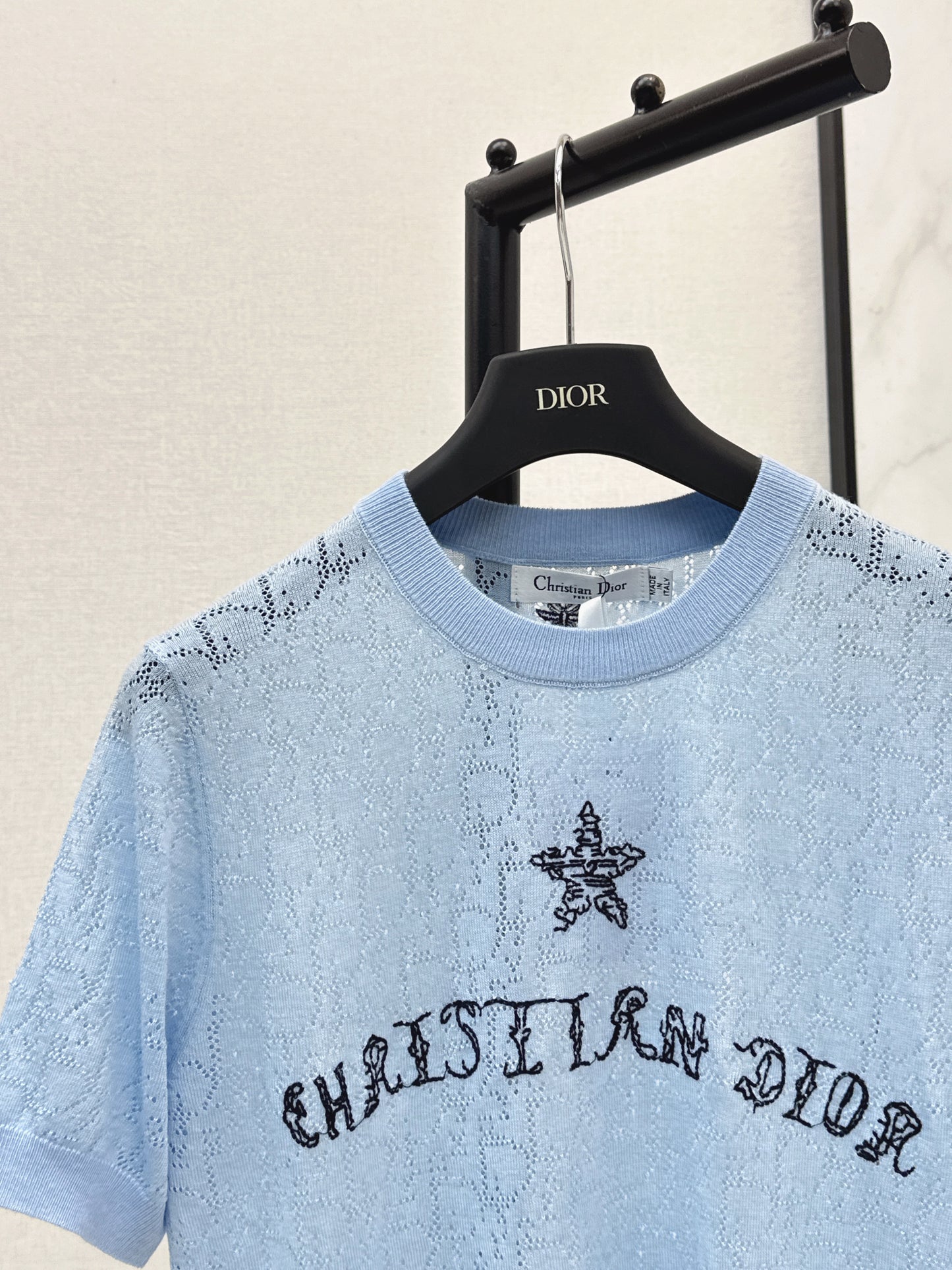 26ss Short-sleeved jacquard knit T-shirt