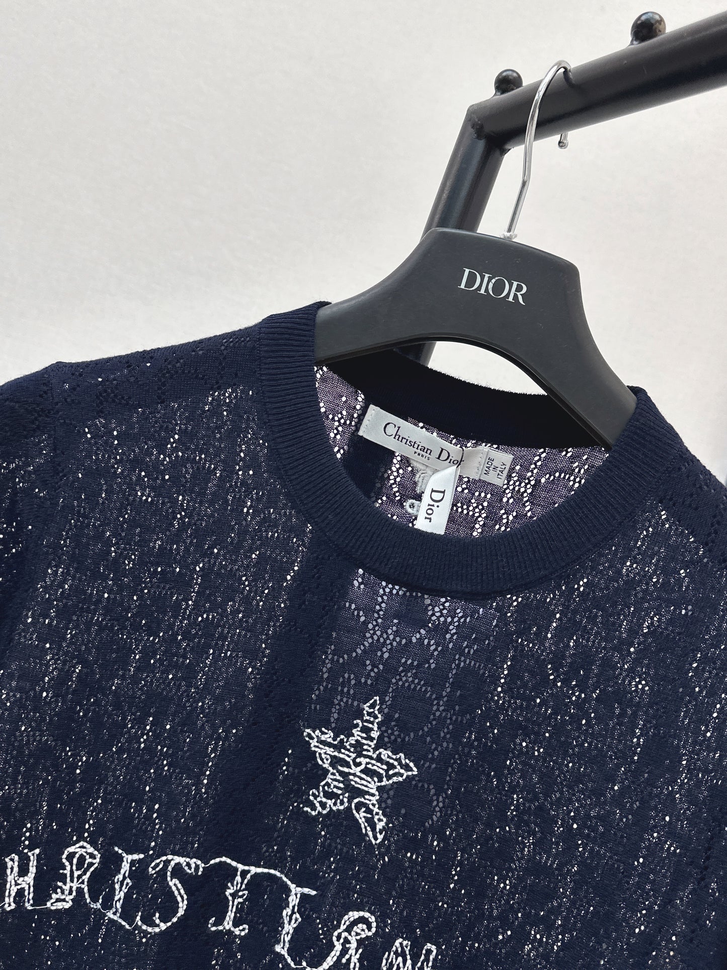 26ss Short-sleeved jacquard knit T-shirt