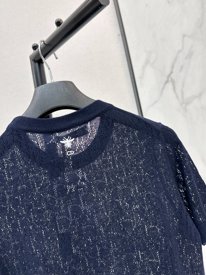 26ss Short-sleeved jacquard knit T-shirt