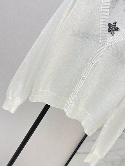 26ss Jacquard V-neck Cardigan