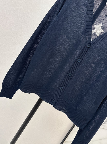 26ss Jacquard V-neck Cardigan