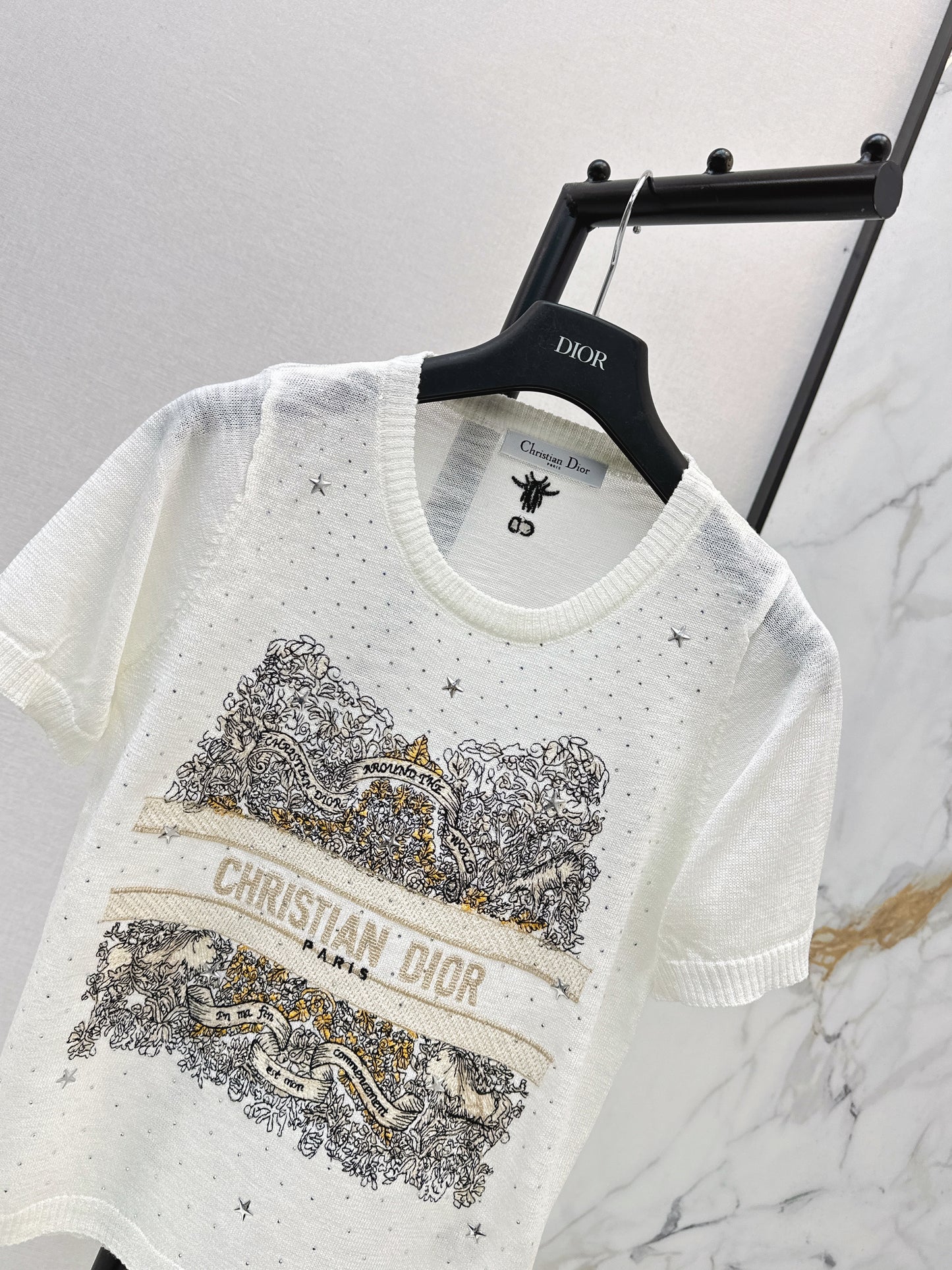 26ss Embroidered Knit T-shirt