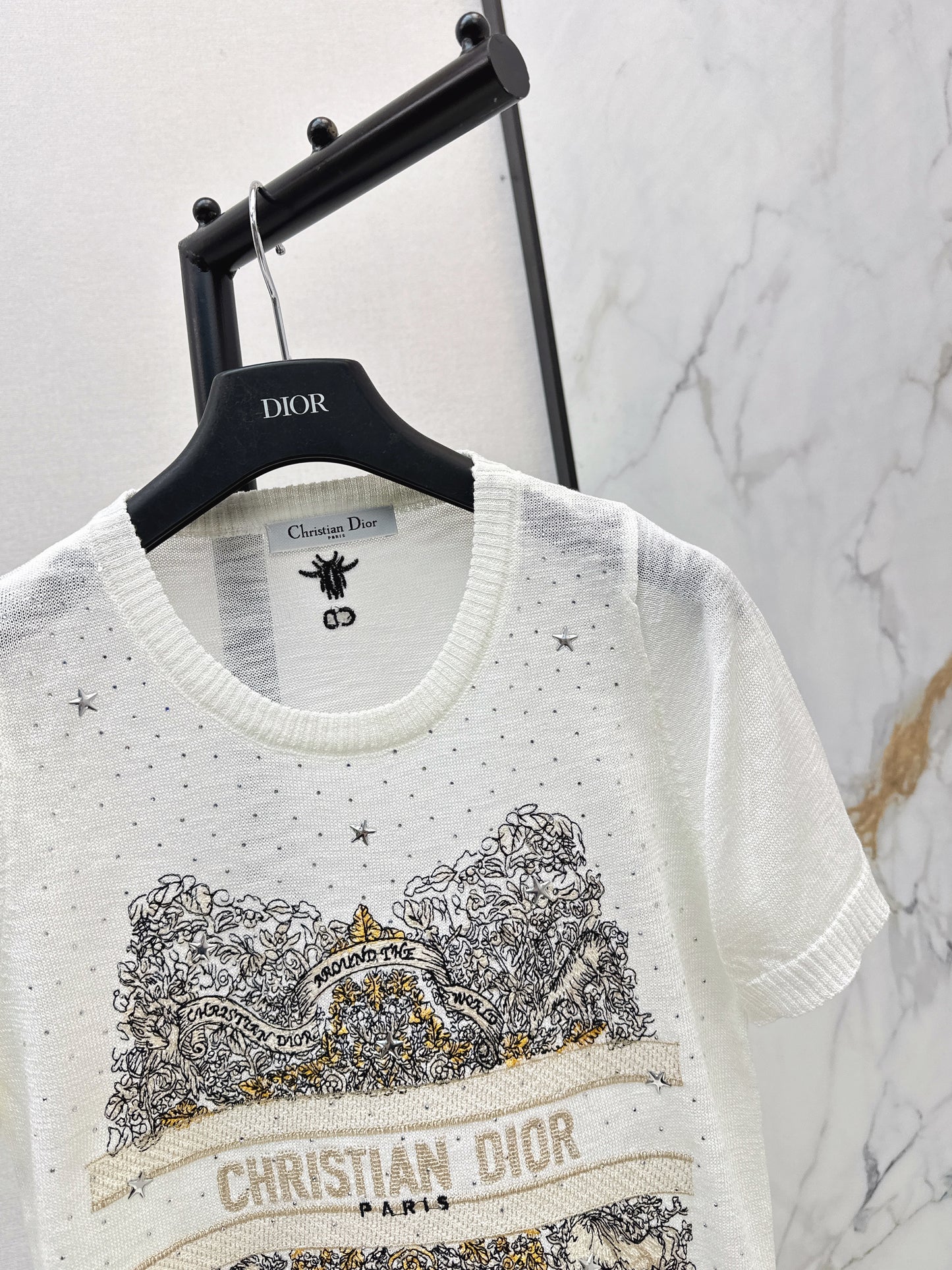 26ss Embroidered Knit T-shirt