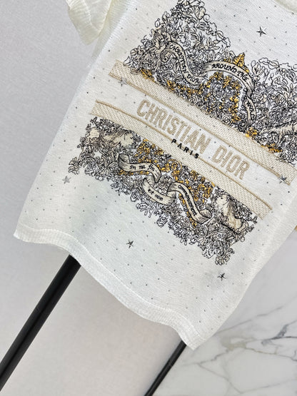 26ss Embroidered Knit T-shirt