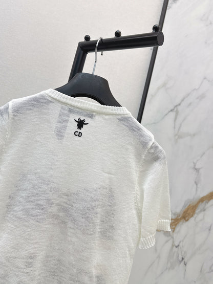 26ss Embroidered Knit T-shirt