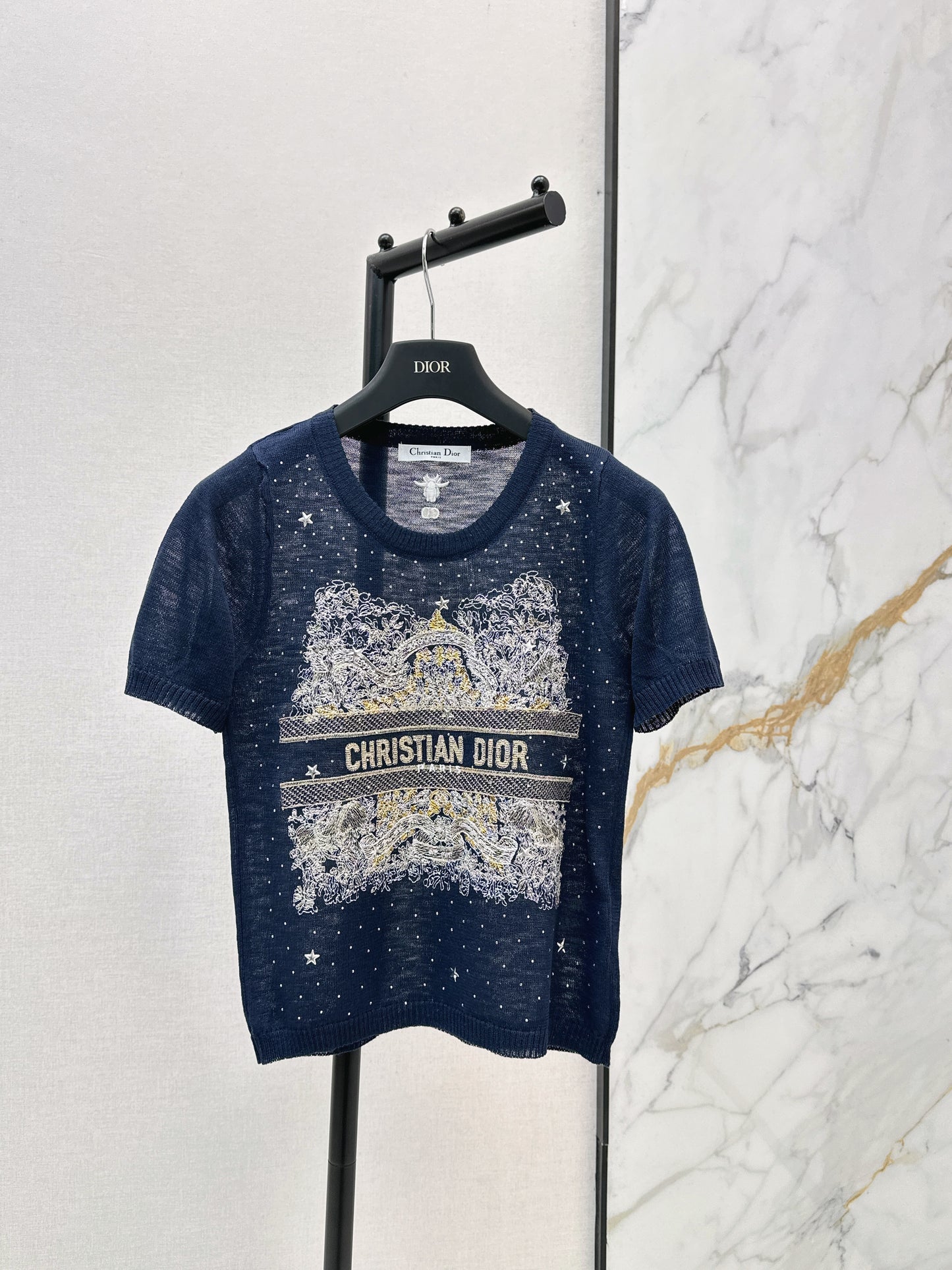 26ss Embroidered Knit T-shirt