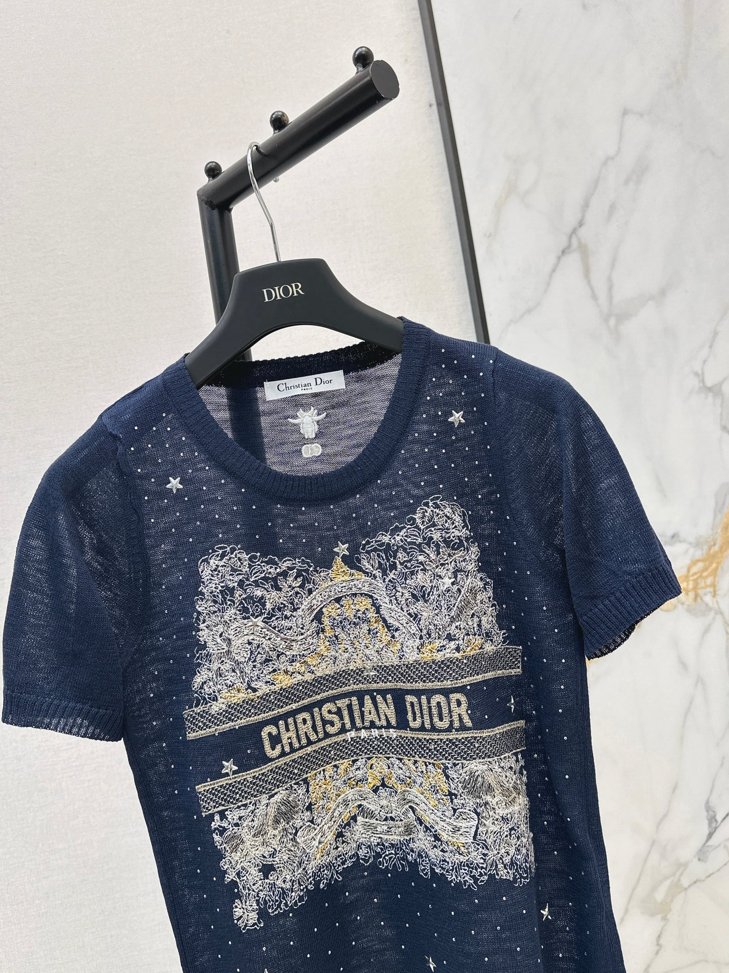 26ss Embroidered Knit T-shirt