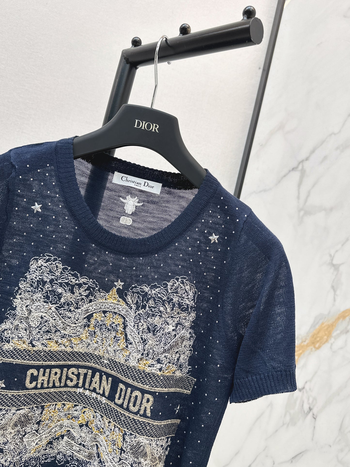 26ss Embroidered Knit T-shirt