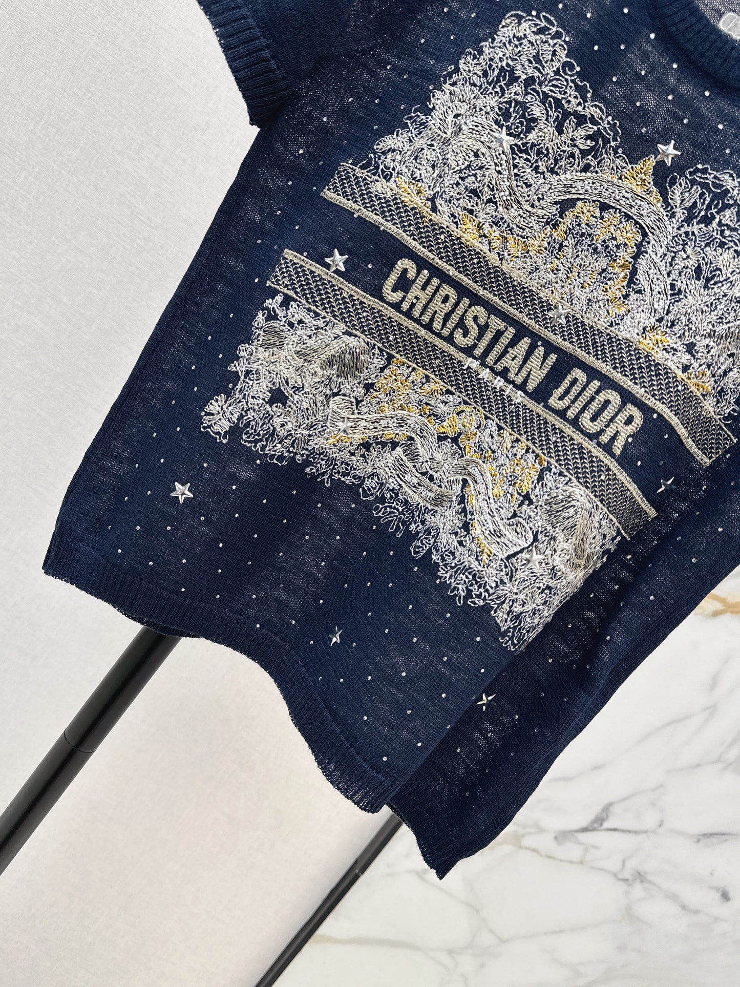 26ss Embroidered Knit T-shirt