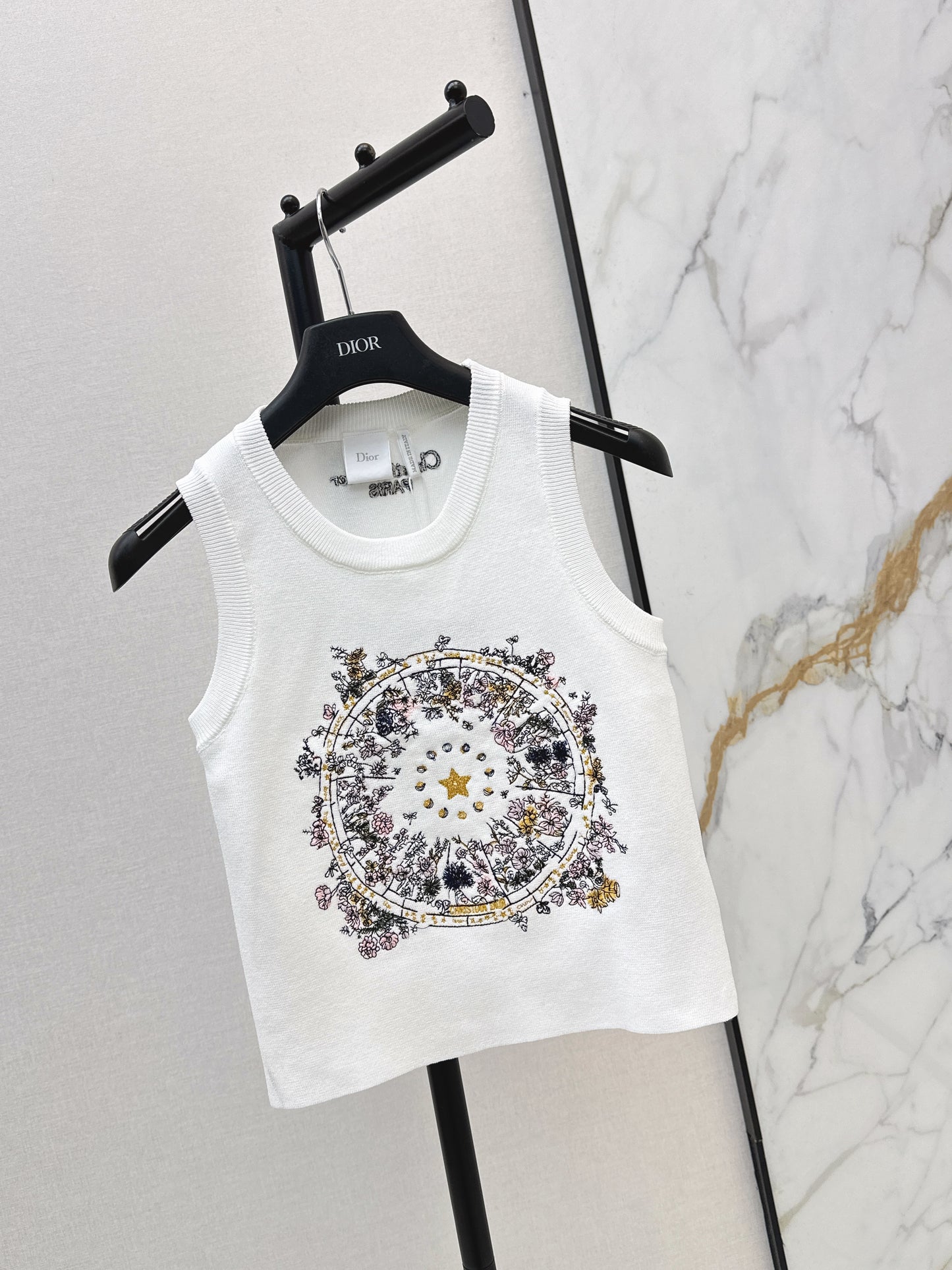 26ss Letter-print jacquard knit vest