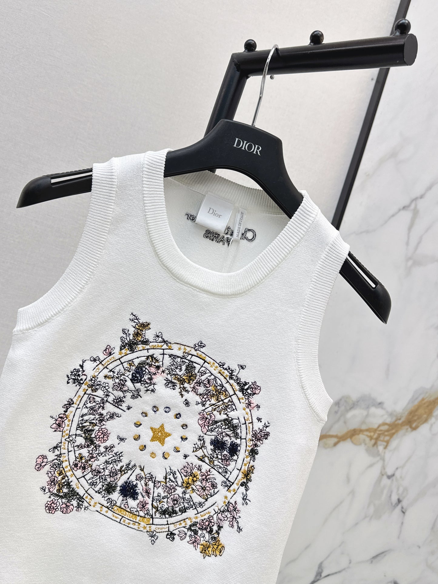 26ss Letter-print jacquard knit vest
