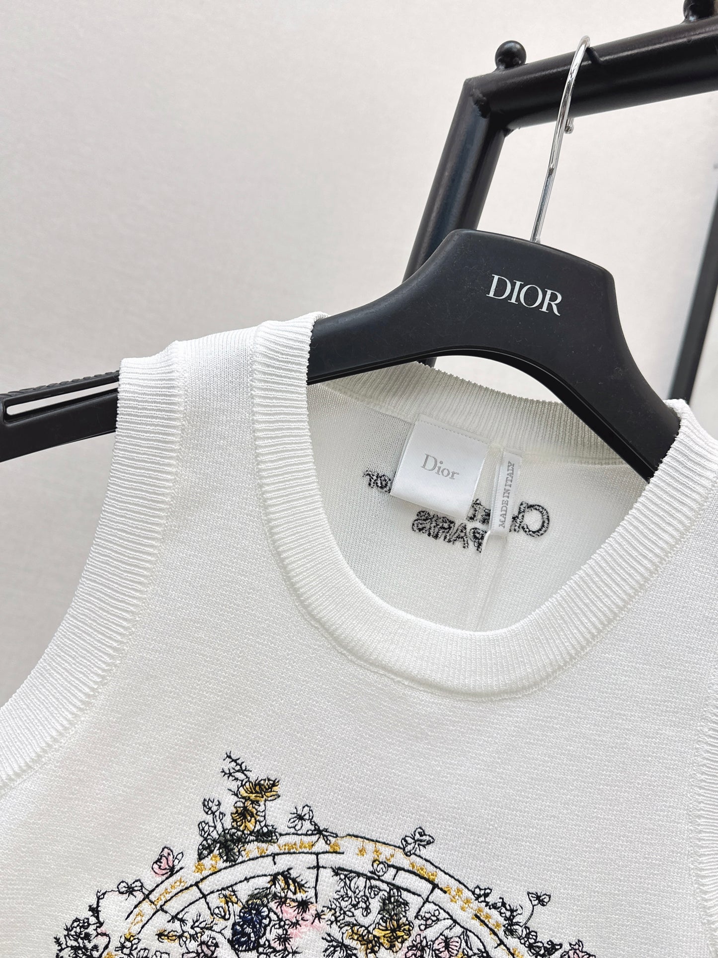 26ss Letter-print jacquard knit vest