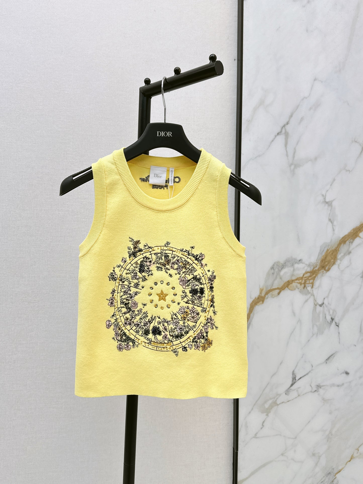 26ss Letter-print jacquard knit vest