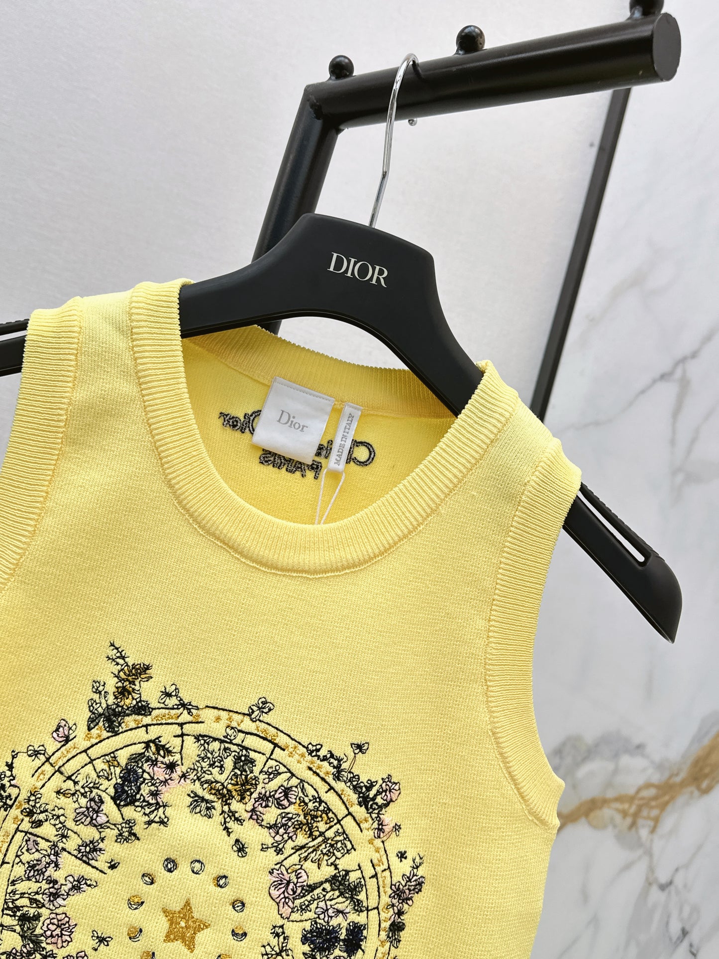 26ss Letter-print jacquard knit vest