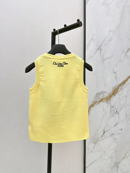 26ss Letter-print jacquard knit vest