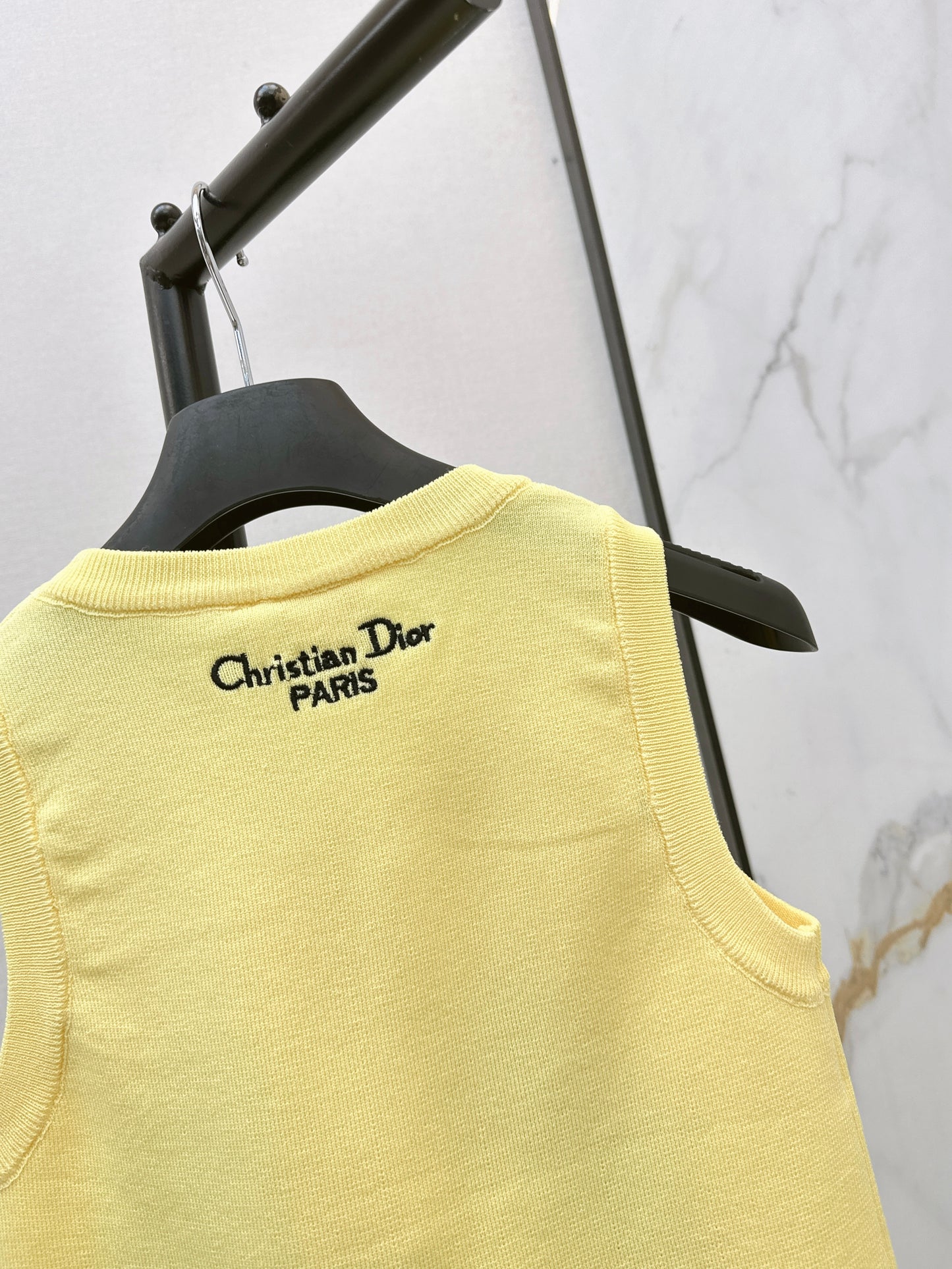 26ss Letter-print jacquard knit vest