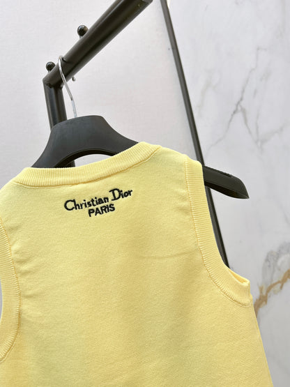 26ss Letter-print jacquard knit vest