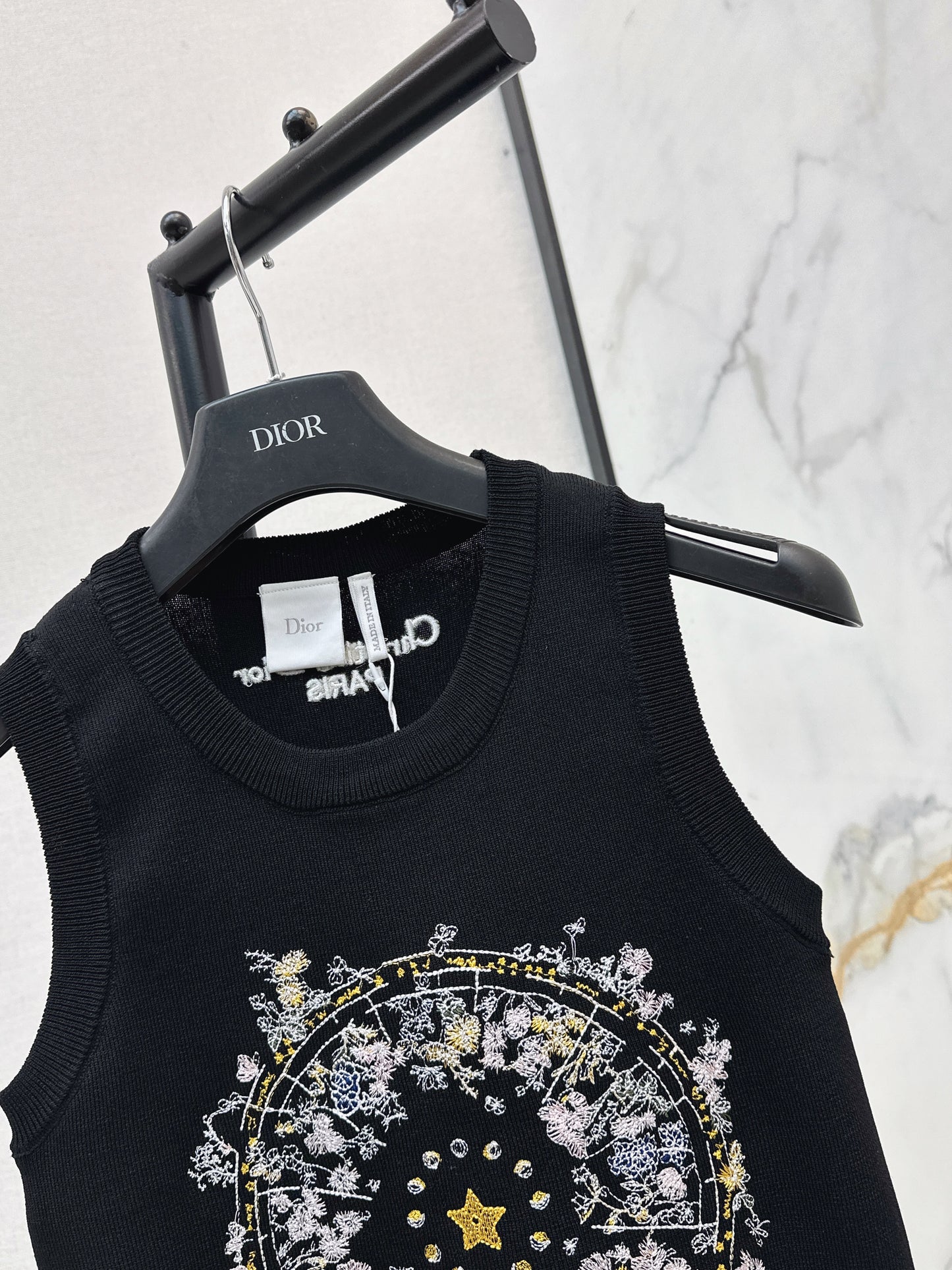 26ss Letter-print jacquard knit vest