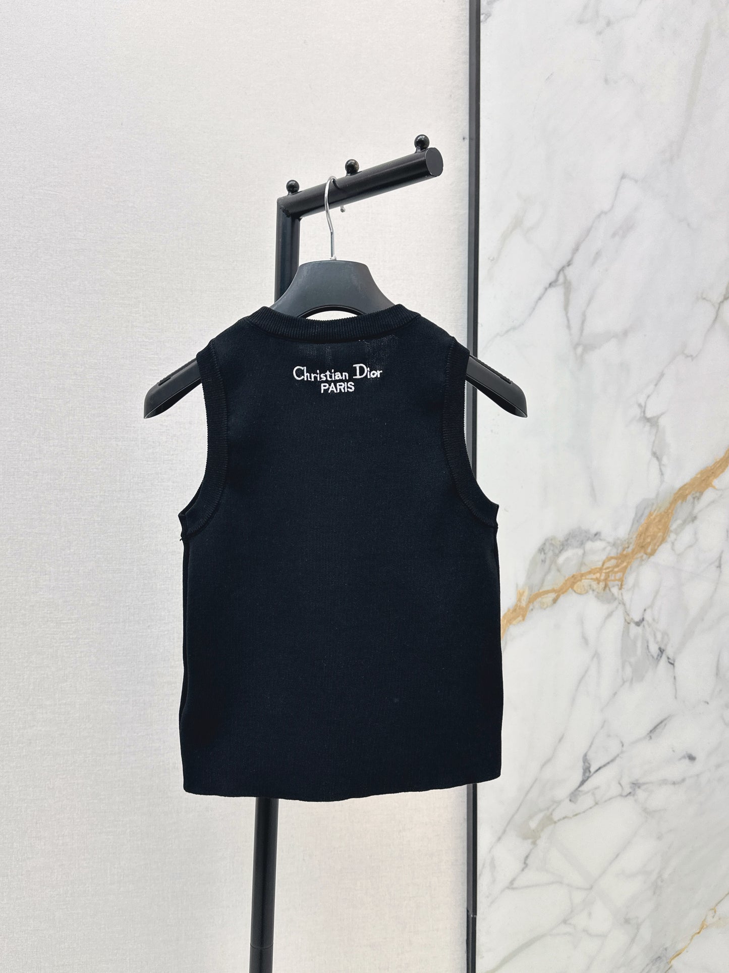 26ss Letter-print jacquard knit vest