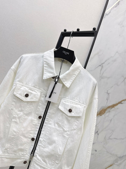 26ss Double-zip denim jacket