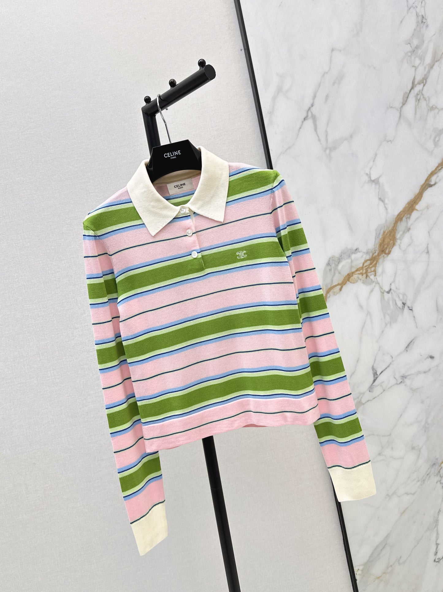 26ss Striped Polo Knit Sweater
